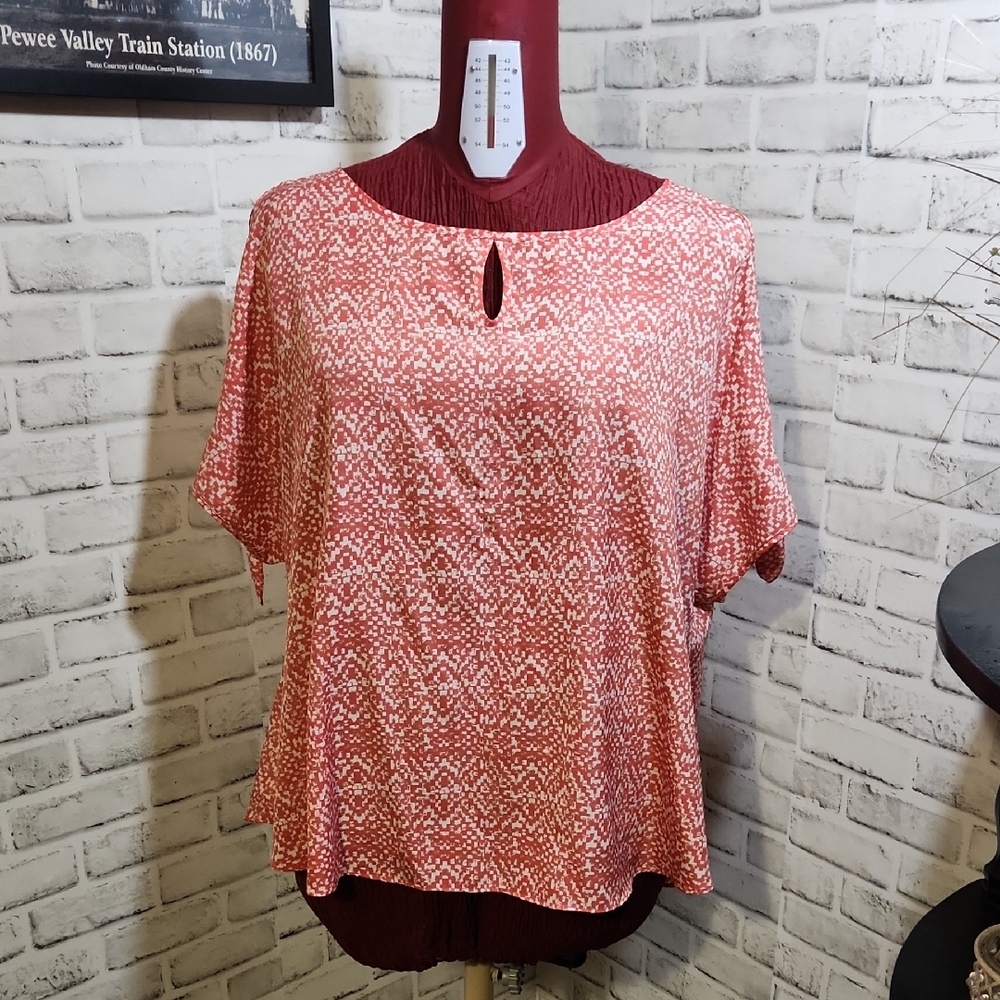Cato Coral Patterned Blouse